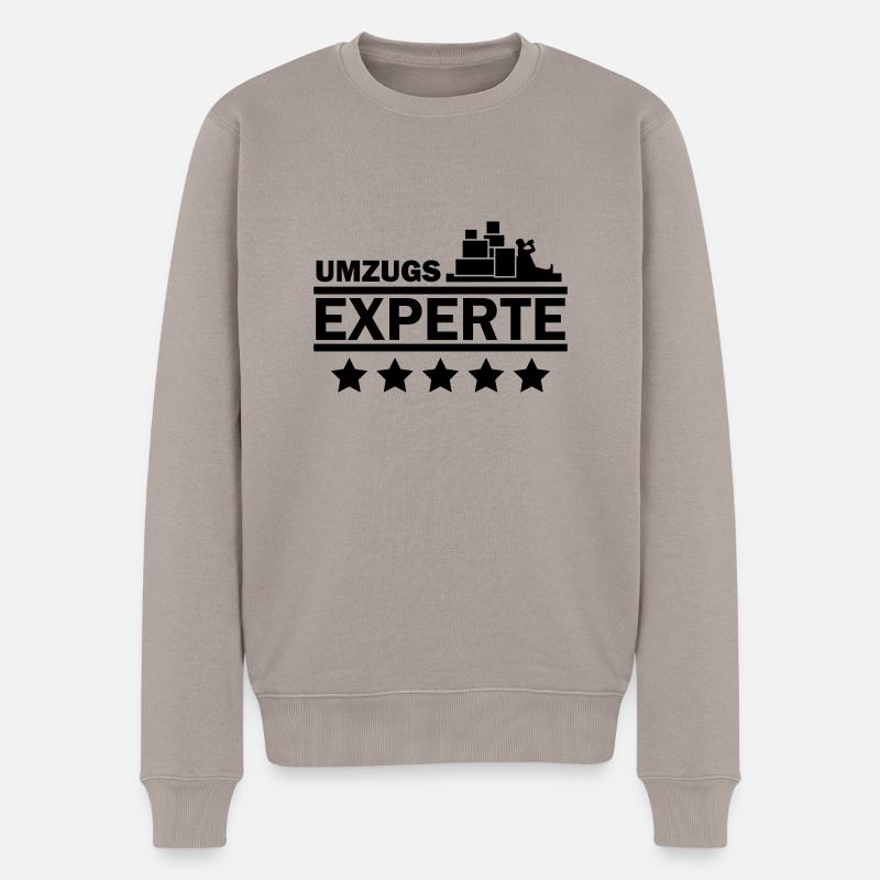 Umzugs Experte - Männer Premium Bio Pullover - Taupe