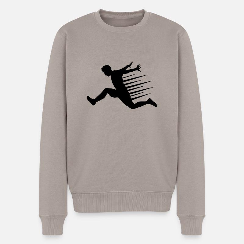 parkour - Männer Premium Bio Pullover - Taupe