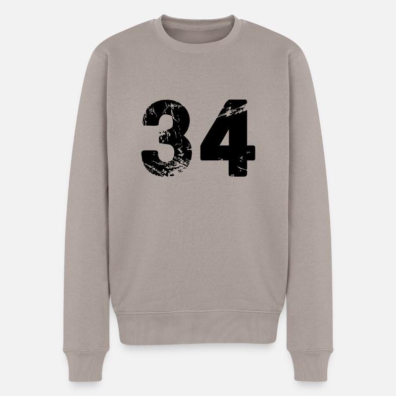 34 - Männer Premium Bio Pullover - Taupe