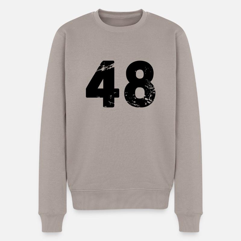 48 - Männer Premium Bio Pullover - Taupe