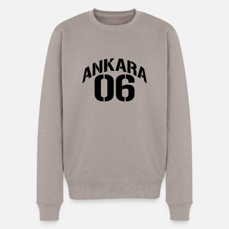 06 Ankara - Männer Premium Bio Pullover - Taupe