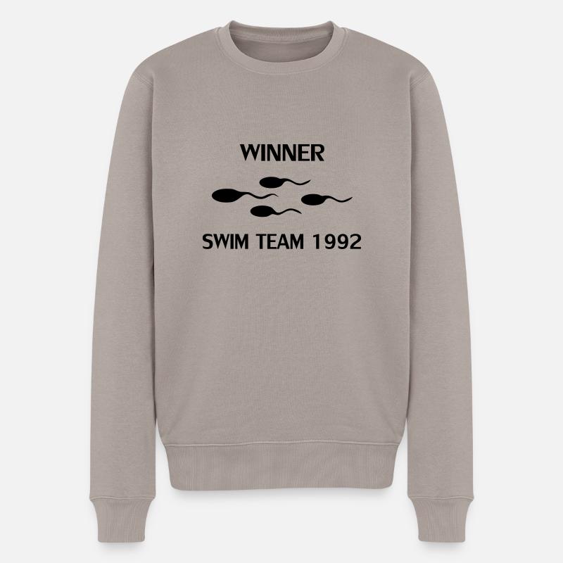 winner swim team 1992 - Männer Premium Bio Pullover - Taupe