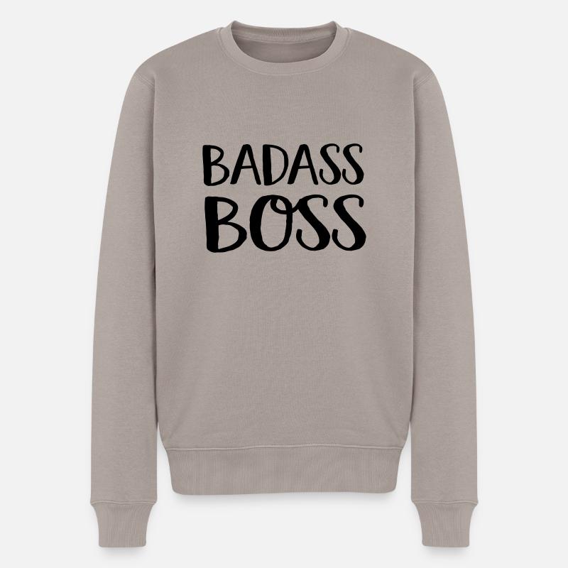 Boss - Männer Premium Bio Pullover - Taupe