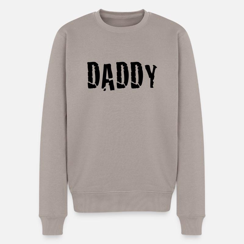 daddy - Männer Premium Bio Pullover - Taupe