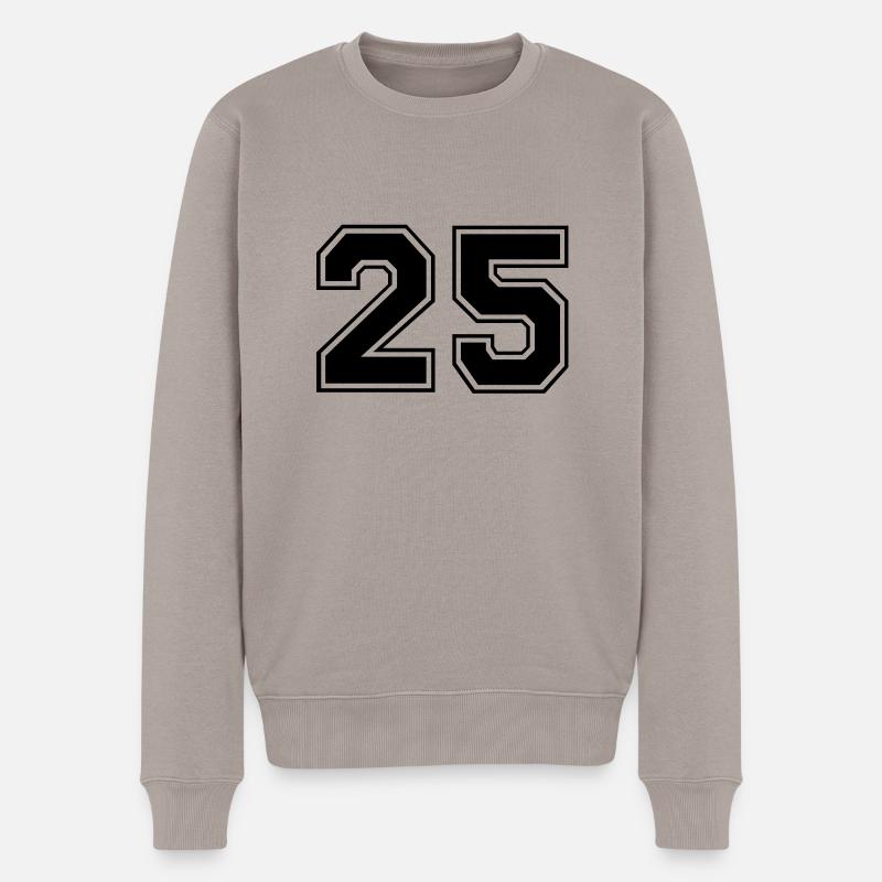 25 - Männer Premium Bio Pullover - Taupe
