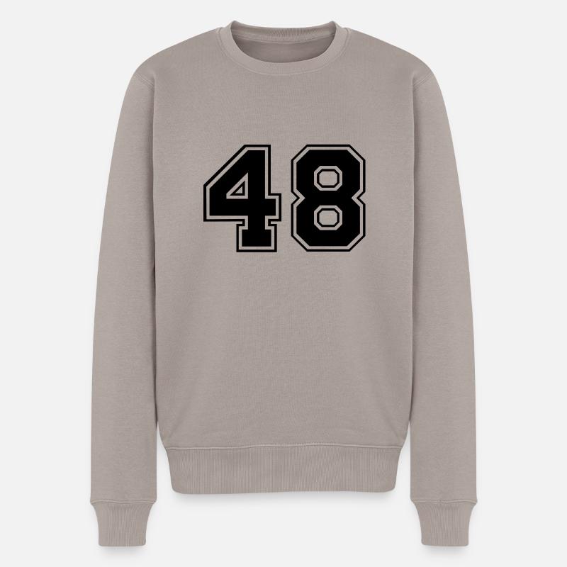 48 - Männer Premium Bio Pullover - Taupe
