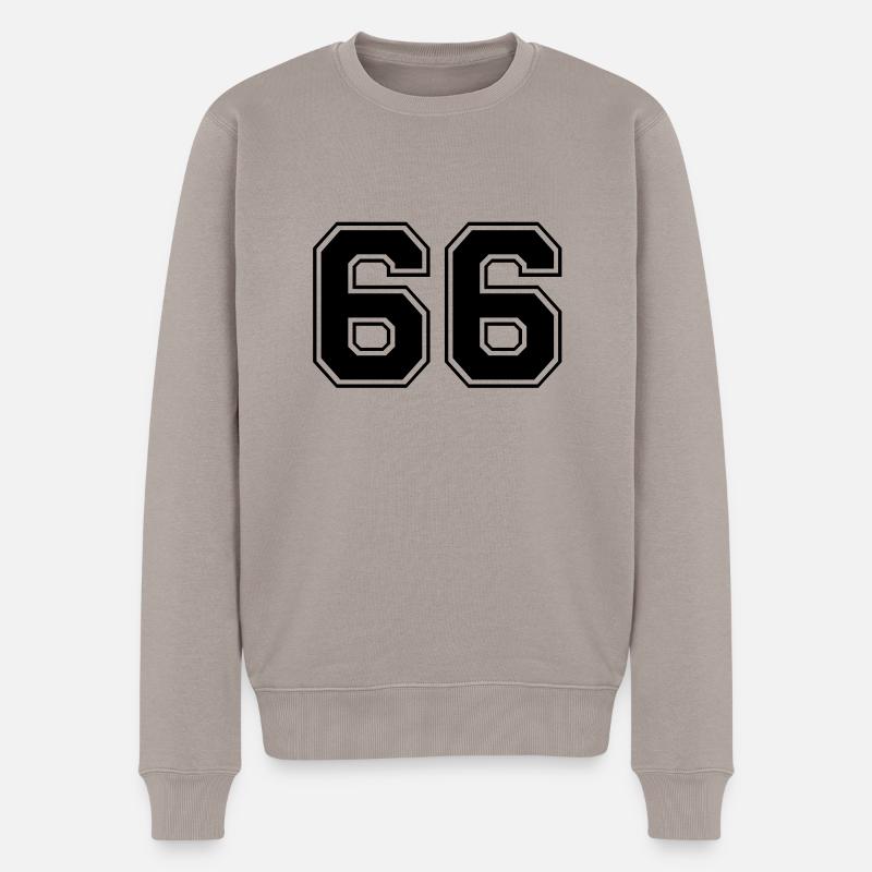 66 - Männer Premium Bio Pullover - Taupe