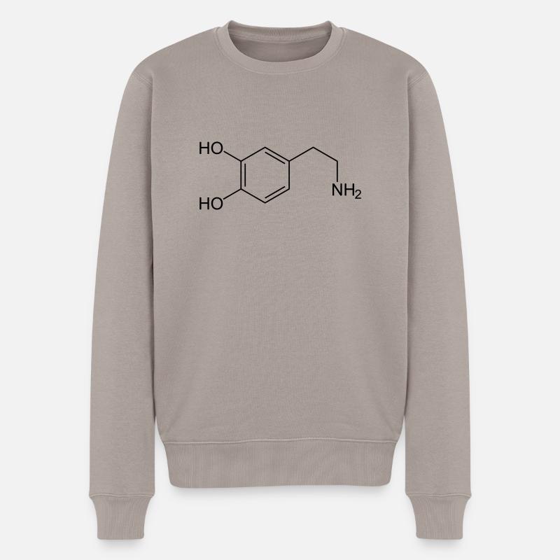 Dopamin Dopamine - Männer Premium Bio Pullover - Taupe