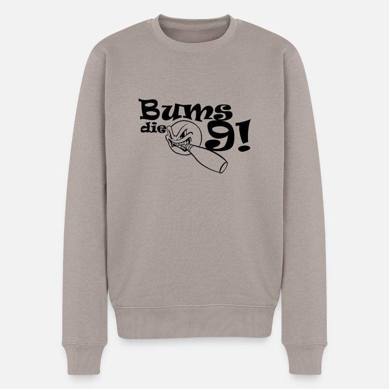 Bums die Neun - Männer Premium Bio Pullover - Taupe