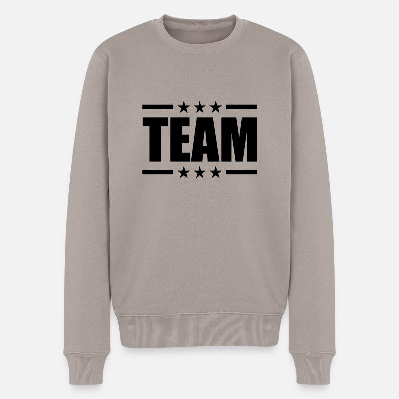 Team - Männer Premium Bio Pullover - Taupe