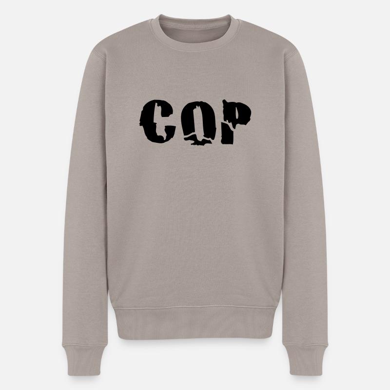 cop - Männer Premium Bio Pullover - Taupe