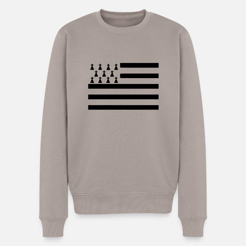 drapeaubreizh011 - Pull Premium bio Homme - taupe
