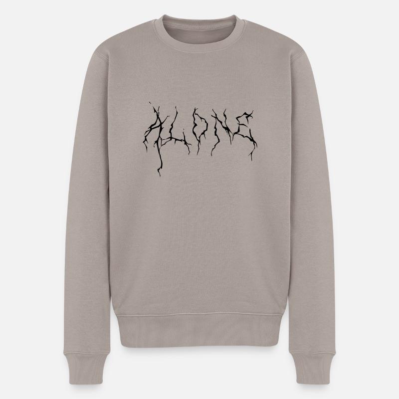 ALONE - Männer Premium Bio Pullover - Taupe