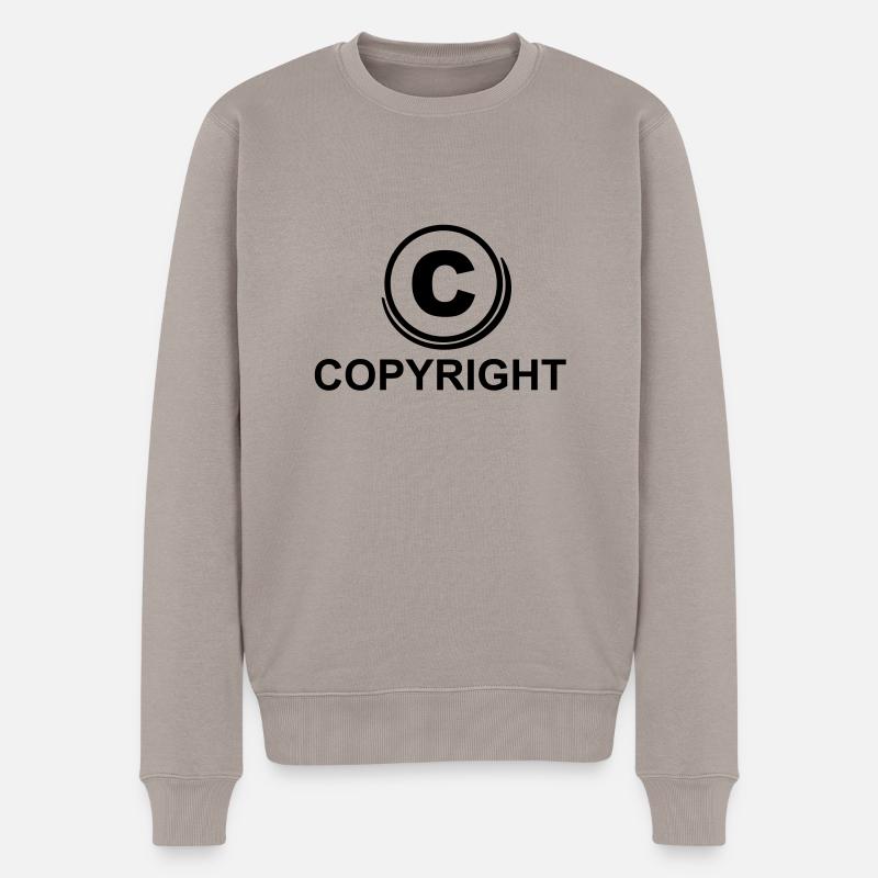 c_copyright_1f1 - Männer Premium Bio Pullover - Taupe