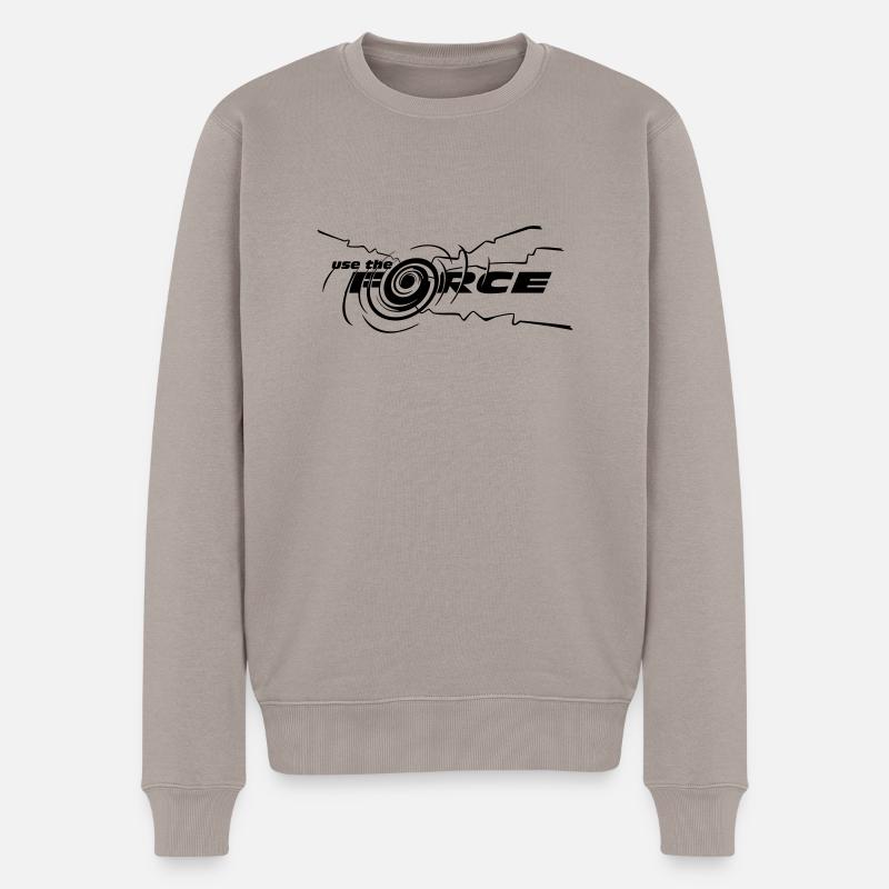 use_the_force - Männer Premium Bio Pullover - Taupe