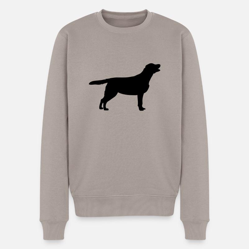 Labrador - Männer Premium Bio Pullover - Taupe