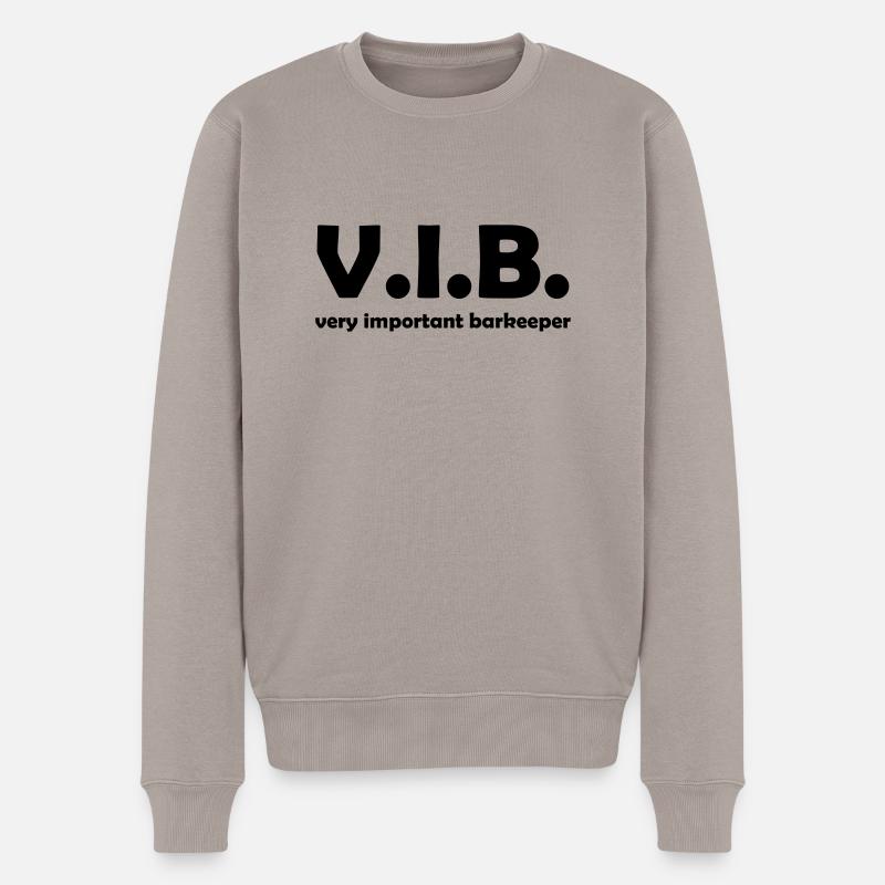 barkeeper - Männer Premium Bio Pullover - Taupe