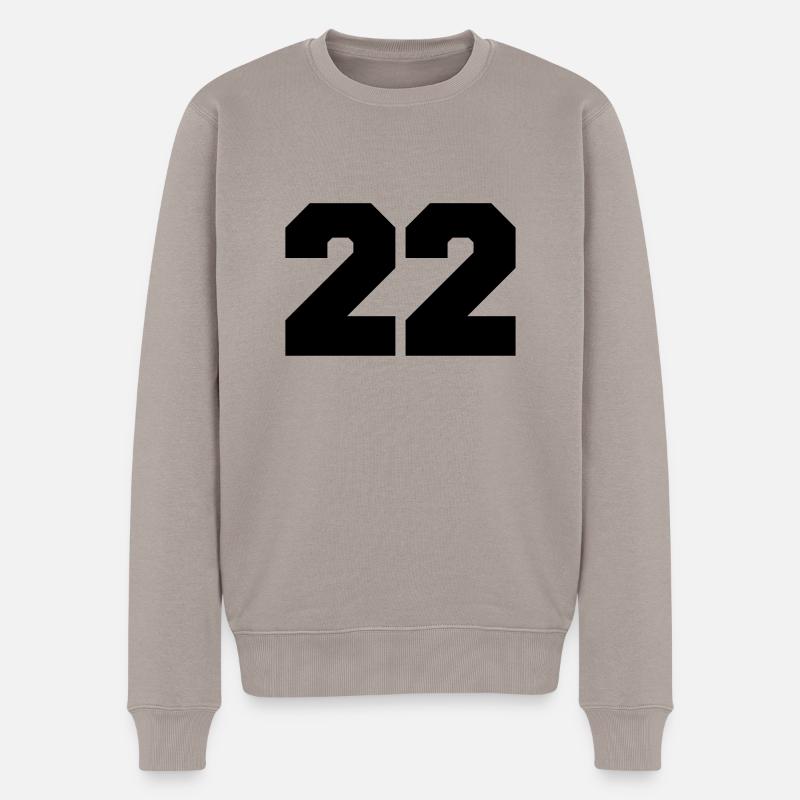 22 - Männer Premium Bio Pullover - Taupe