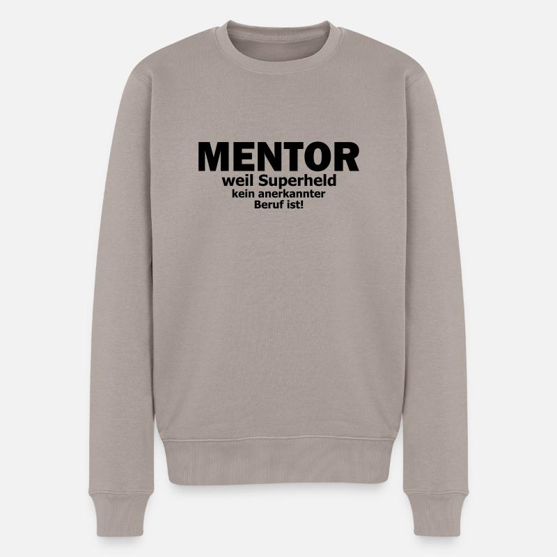 mentor - Männer Premium Bio Pullover - Taupe