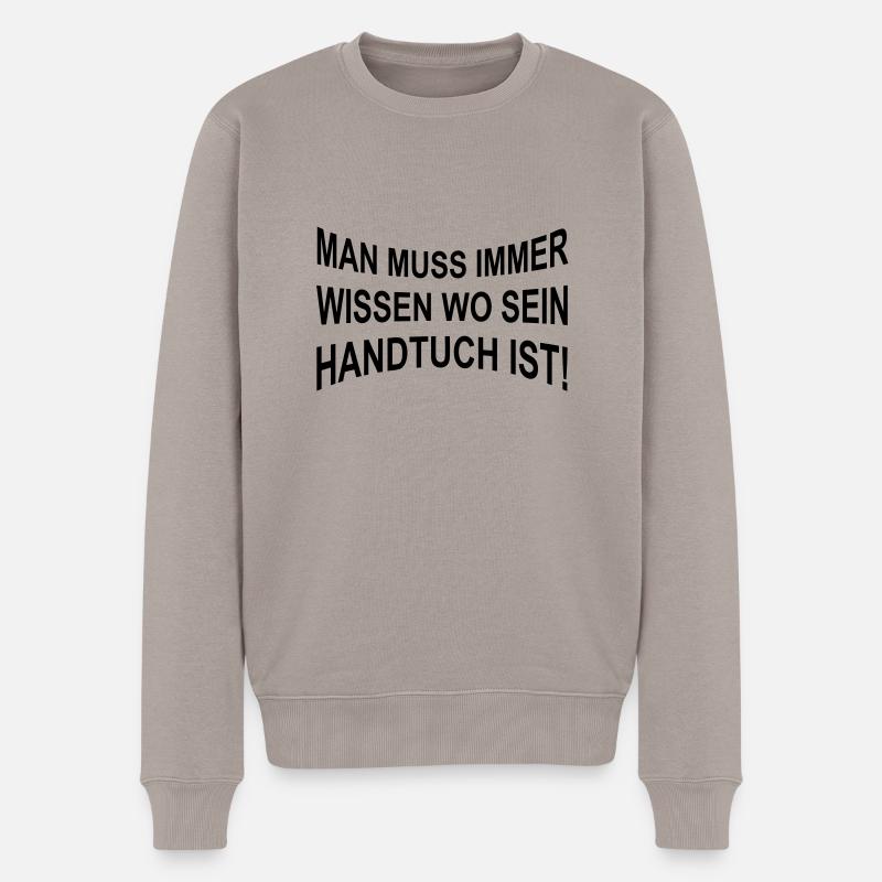 Serviette - Pull Premium bio Homme - taupe