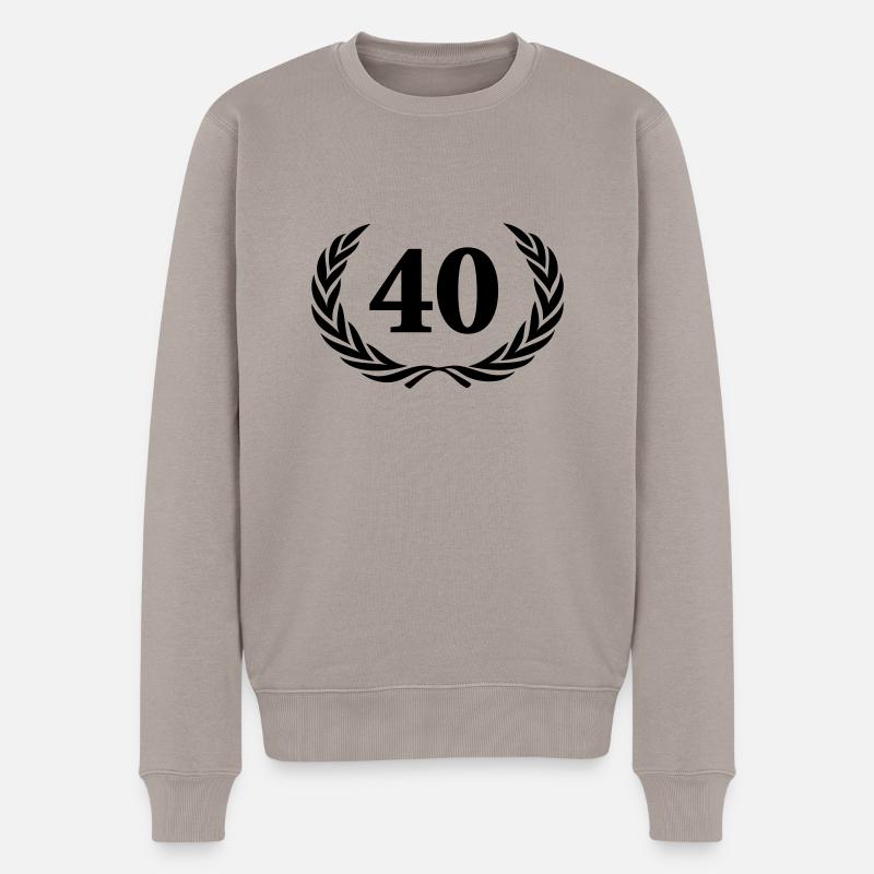 40 - Männer Premium Bio Pullover - Taupe