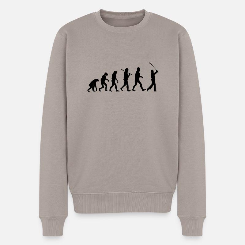 evolution Golf - Männer Premium Bio Pullover - Taupe