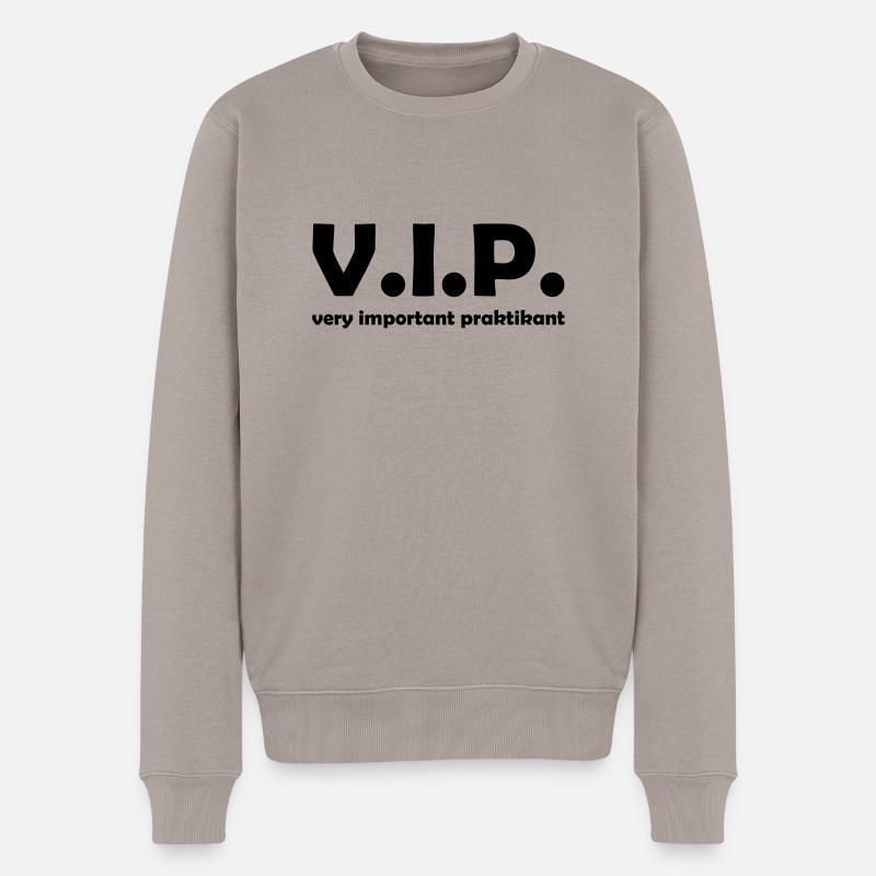 praktikant - Männer Premium Bio Pullover - Taupe