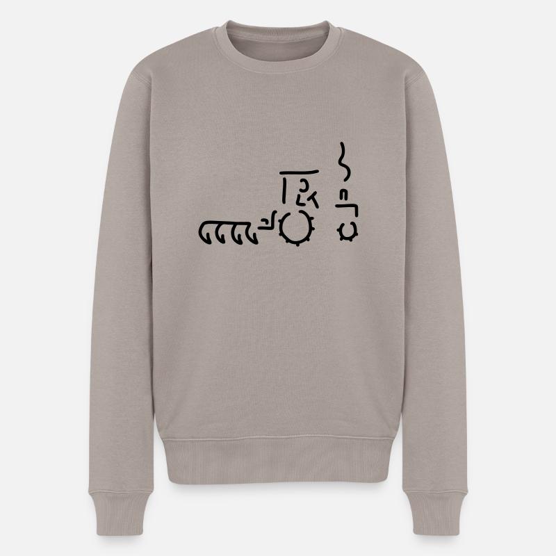 bauer auf traktor - Männer Premium Bio Pullover - Taupe