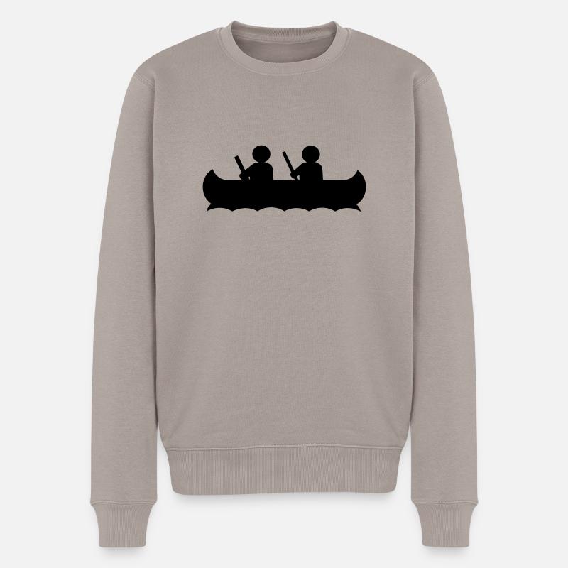 Kanu - Männer Premium Bio Pullover - Taupe
