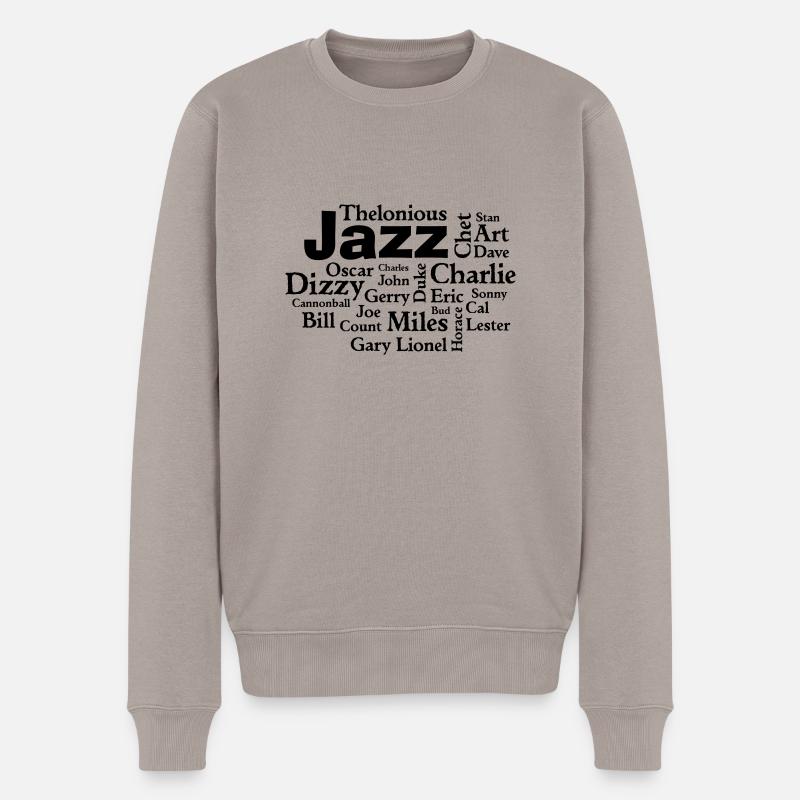 Jazz Greats - Männer Premium Bio Pullover - Taupe