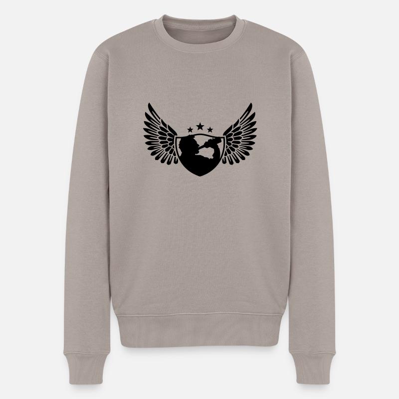 bachelor bachelorette - Männer Premium Bio Pullover - Taupe