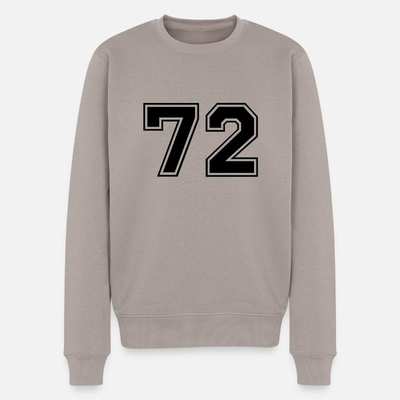 72 - Männer Premium Bio Pullover - Taupe