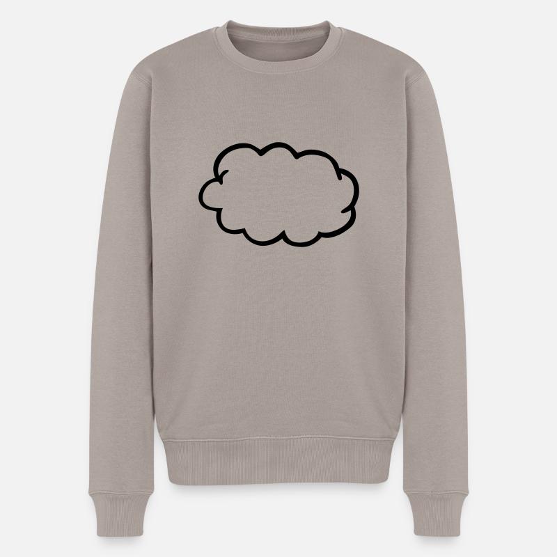 Wolke - Männer Premium Bio Pullover - Taupe