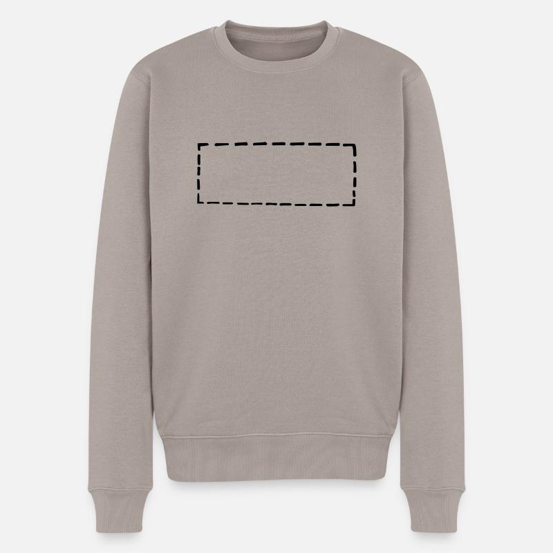 gestricheltes rechteck - Männer Premium Bio Pullover - Taupe