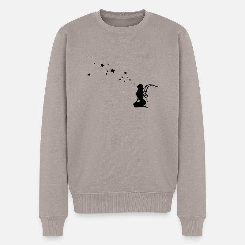 fairy, pixi, elf, star - Männer Premium Bio Pullover - Taupe