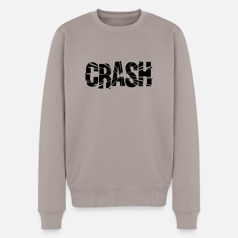 Crash - Männer Premium Bio Pullover - Taupe