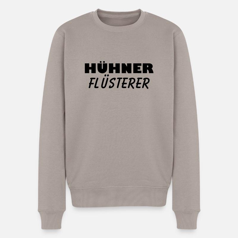 hühner flüsterer - Männer Premium Bio Pullover - Taupe