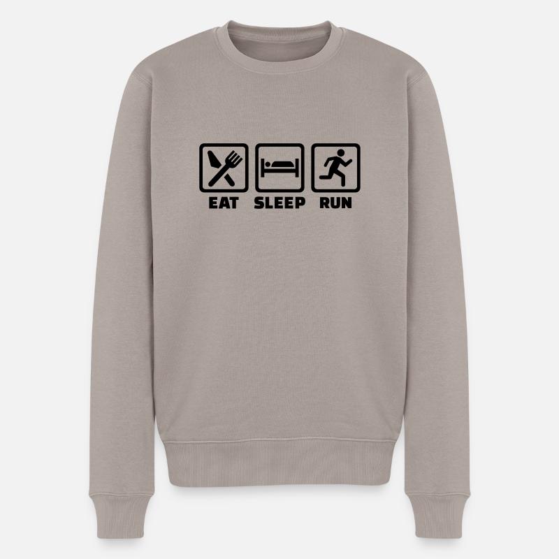 Laufen - Männer Premium Bio Pullover - Taupe