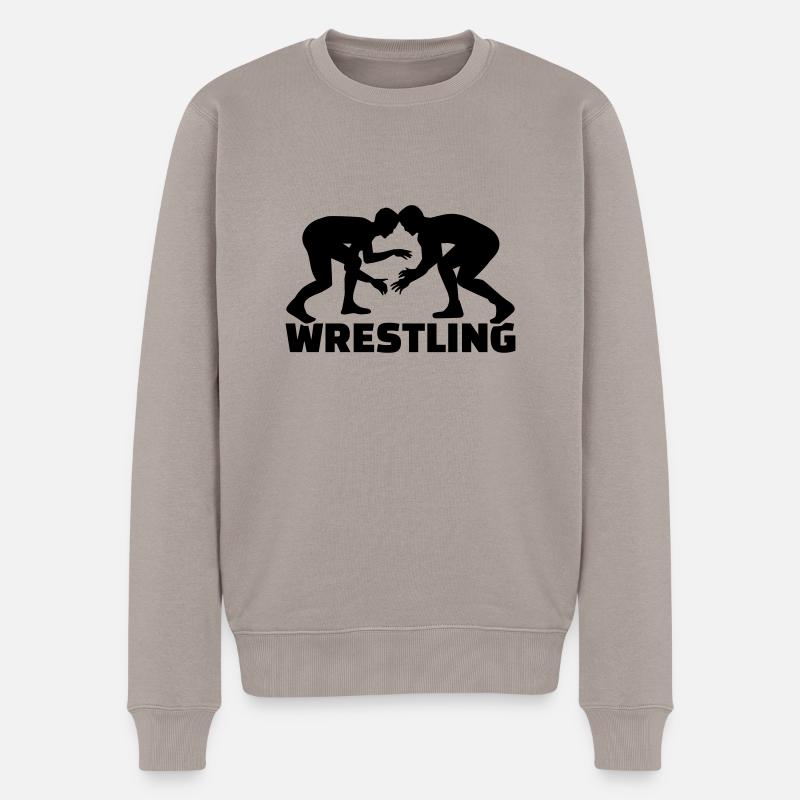 Ringen - Männer Premium Bio Pullover - Taupe