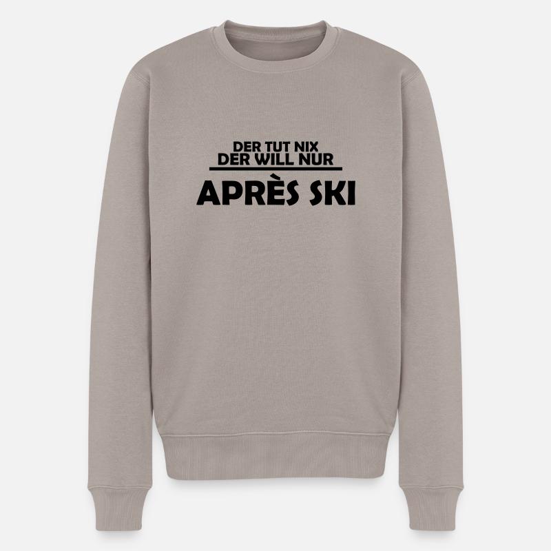 apres ski - Männer Premium Bio Pullover - Taupe