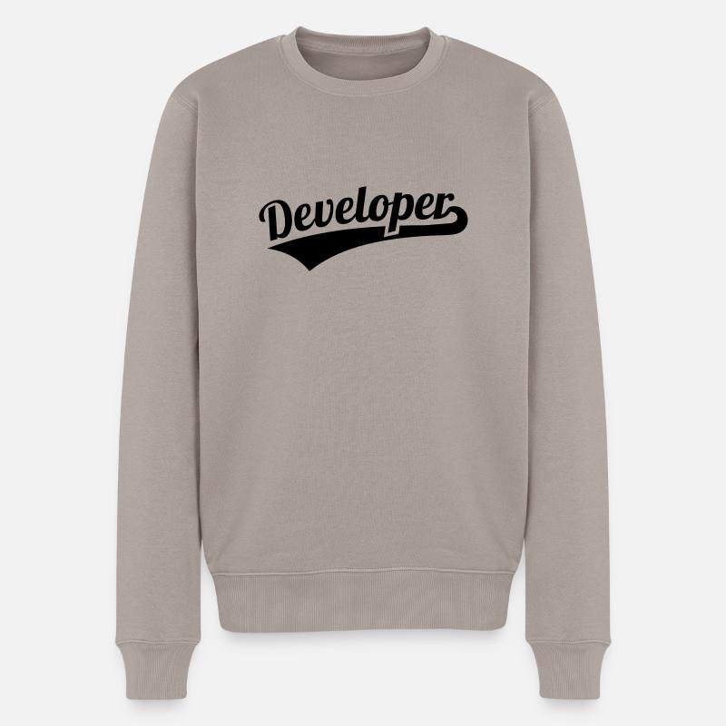 Entwickler - Männer Premium Bio Pullover - Taupe