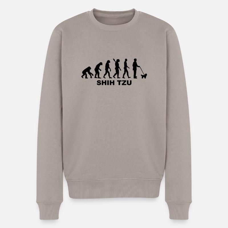 Shih Tzu - Pull Premium bio Homme - taupe