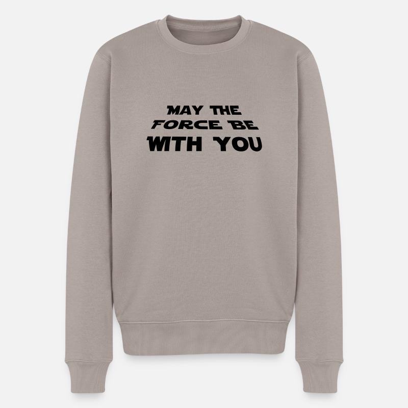 juin la force soit avec vous - Star Wars citation - Pull Premium bio Homme - taupe