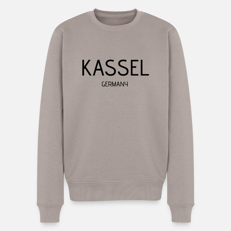 Kassel - Männer Premium Bio Pullover - Taupe