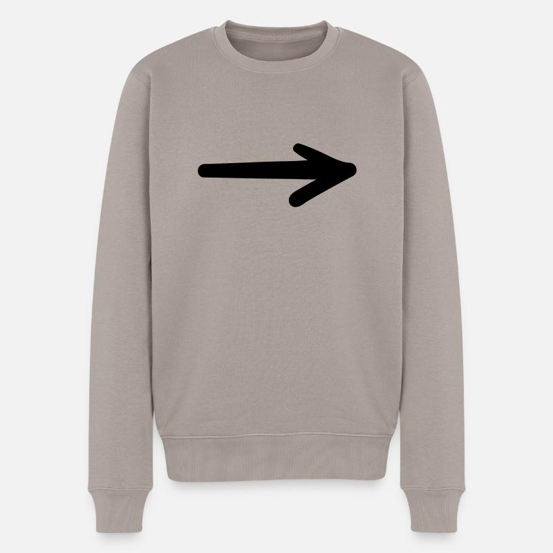 pfeil__f1 - Männer Premium Bio Pullover - Taupe