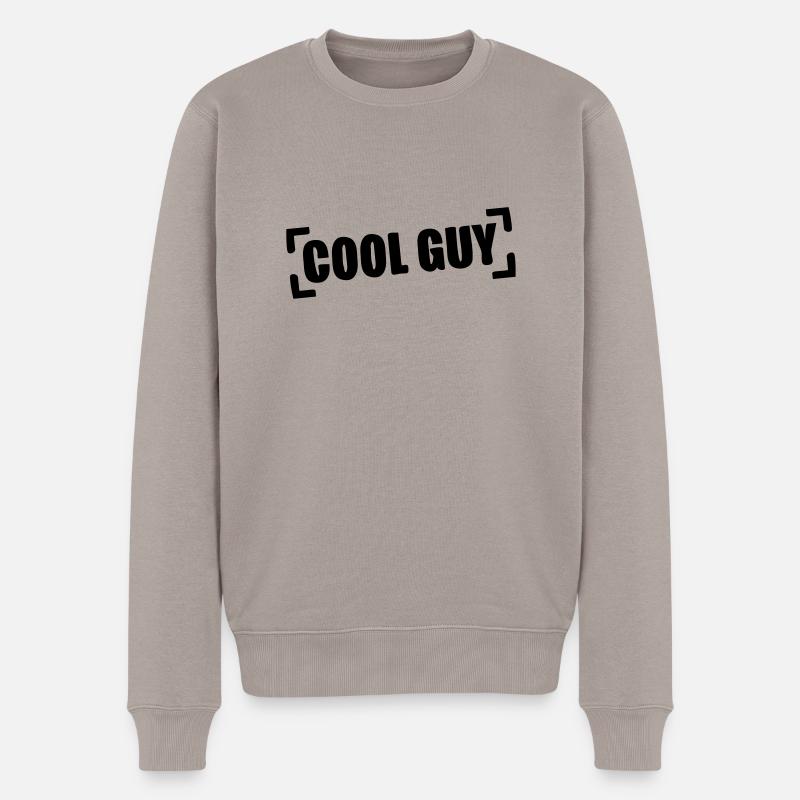 cool_guy_stamp_a1 - Männer Premium Bio Pullover - Taupe