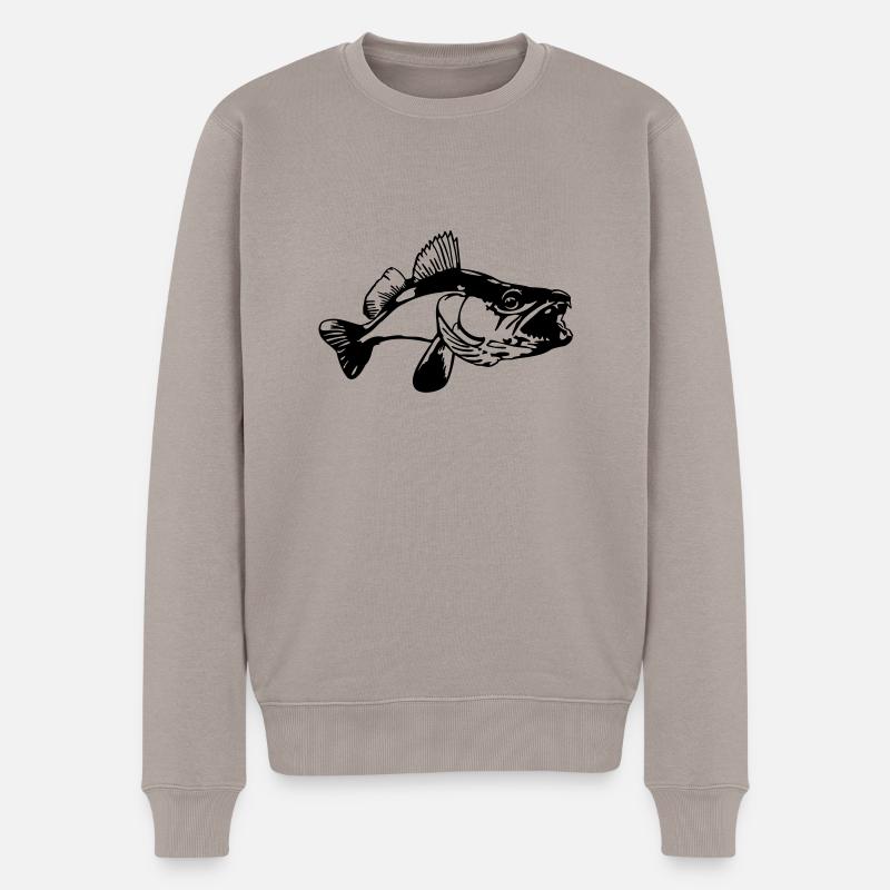 Zander bouche - Pull Premium bio Homme - taupe