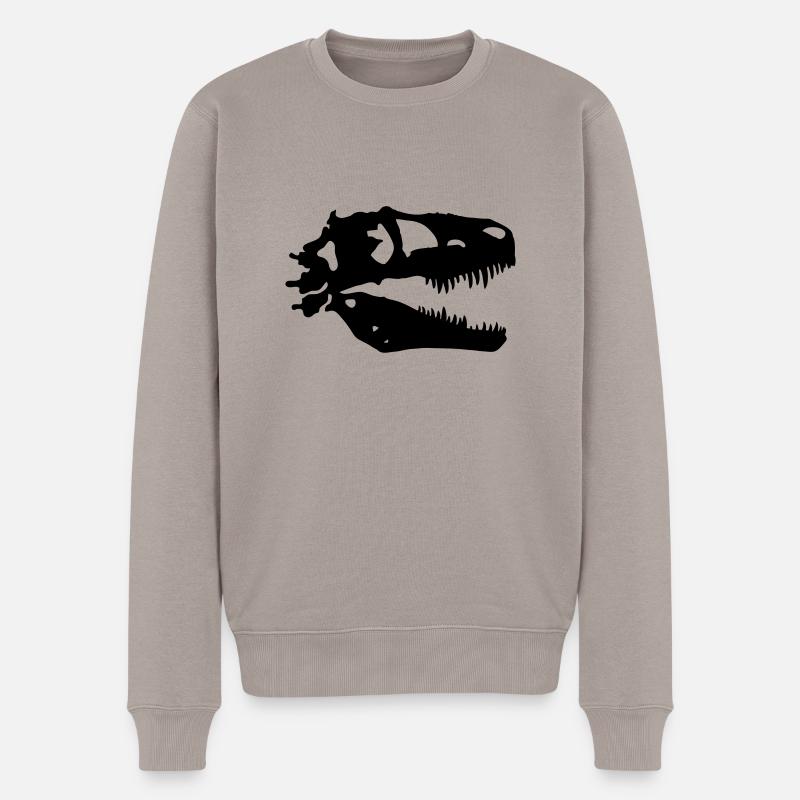 T-rex - Männer Premium Bio Pullover - Taupe