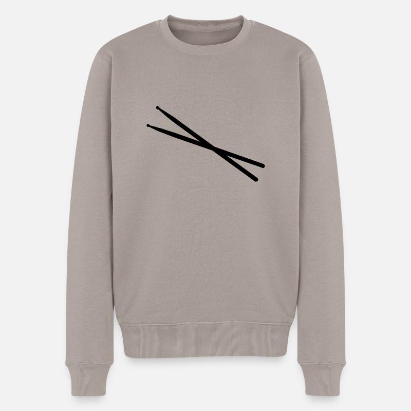 Drumsticks - Männer Premium Bio Pullover - Taupe