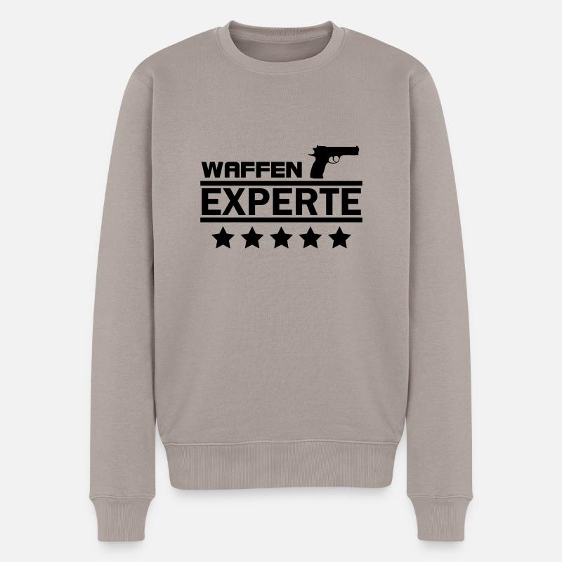 waffen experte - Männer Premium Bio Pullover - Taupe